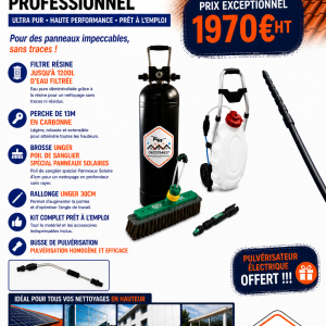 Kit complet nettoyage panneaux solaires